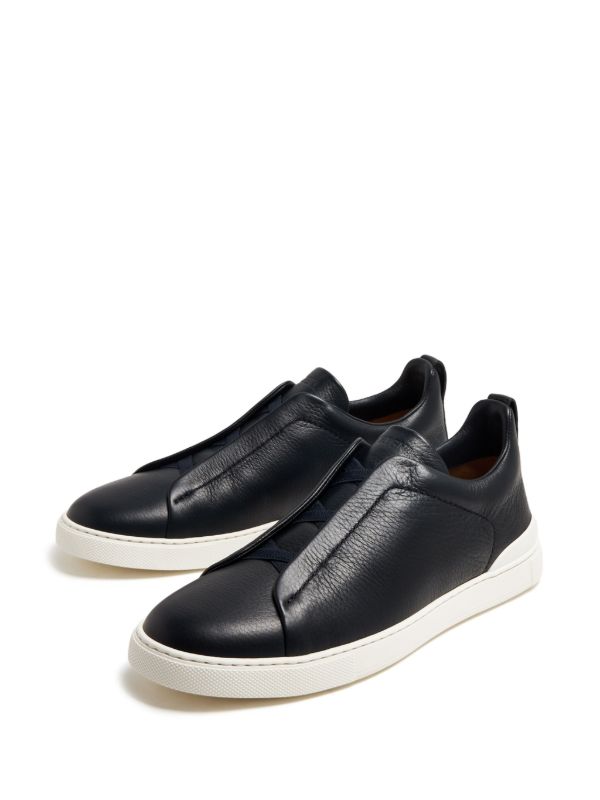 Triple Deerskln Stitch Secondskin Sneakers Navy Blue