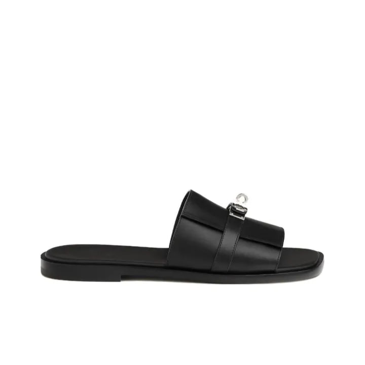 Hermès Giulia sandal in Black Noir