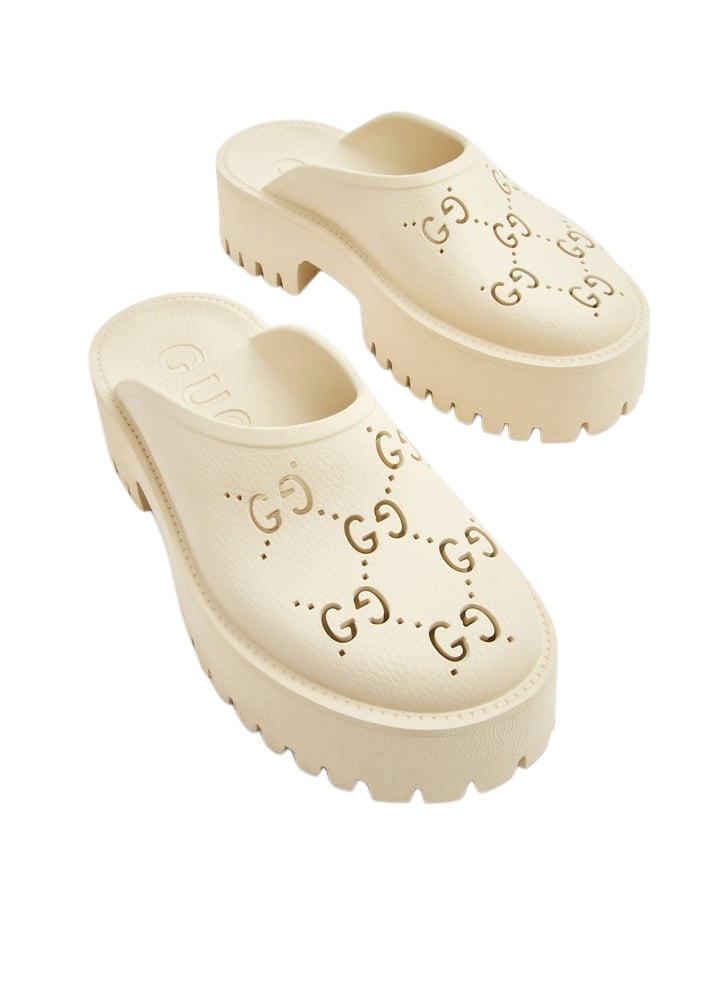 GUCCI GG slip-on sandals Beige