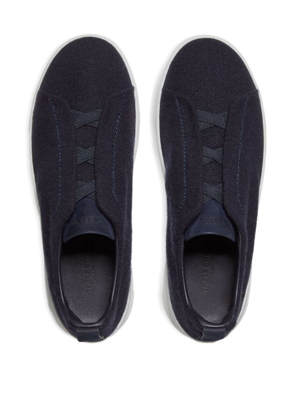 Zegna Triple Stitch Oasi sneakers navy blue