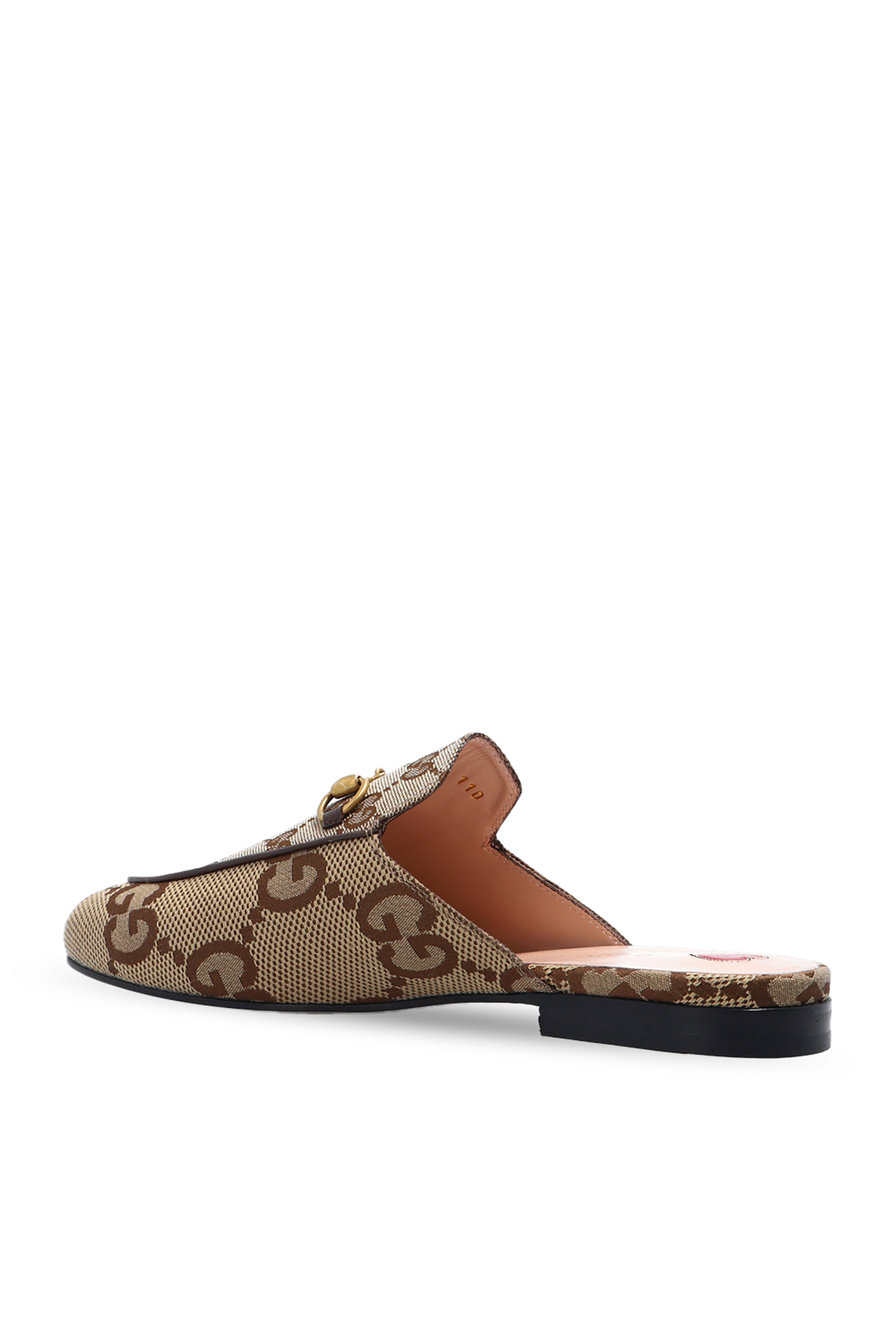 Gucci Princetown Jumbo GG Slipper Mule in a beige and brown