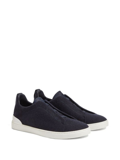 Zegna Triple Stitch Oasi sneakers navy blue