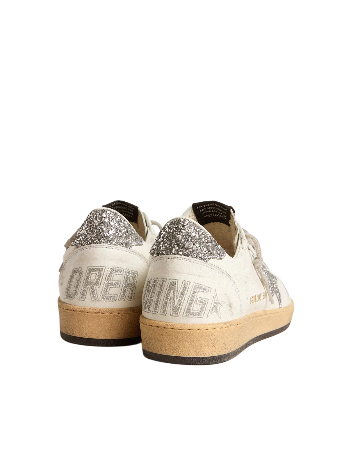 Golden Goose Ball Star Wishes in nappa leather with glitter star and heel tab