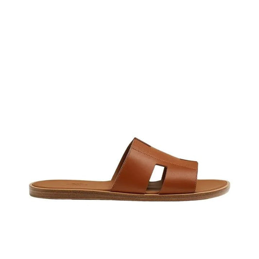 Hermès Izmir gold-colored calfskin leather