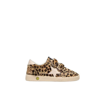 Golden Goose Young Ball Star in leopard-print pony skin Kids Sneakers