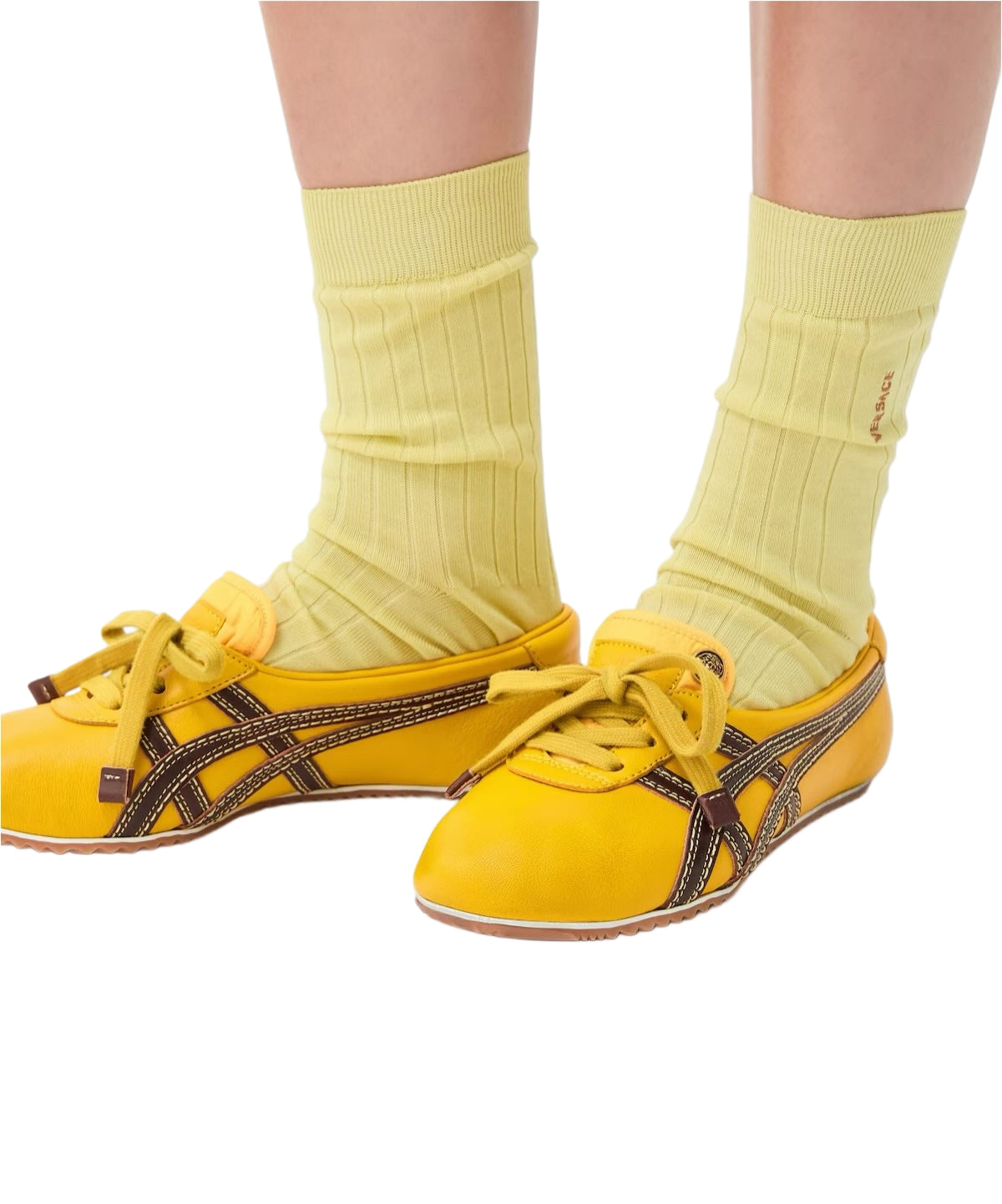 Onitsuka Tiger Tai Chi Sakura Nappa Versace Brown Yellow