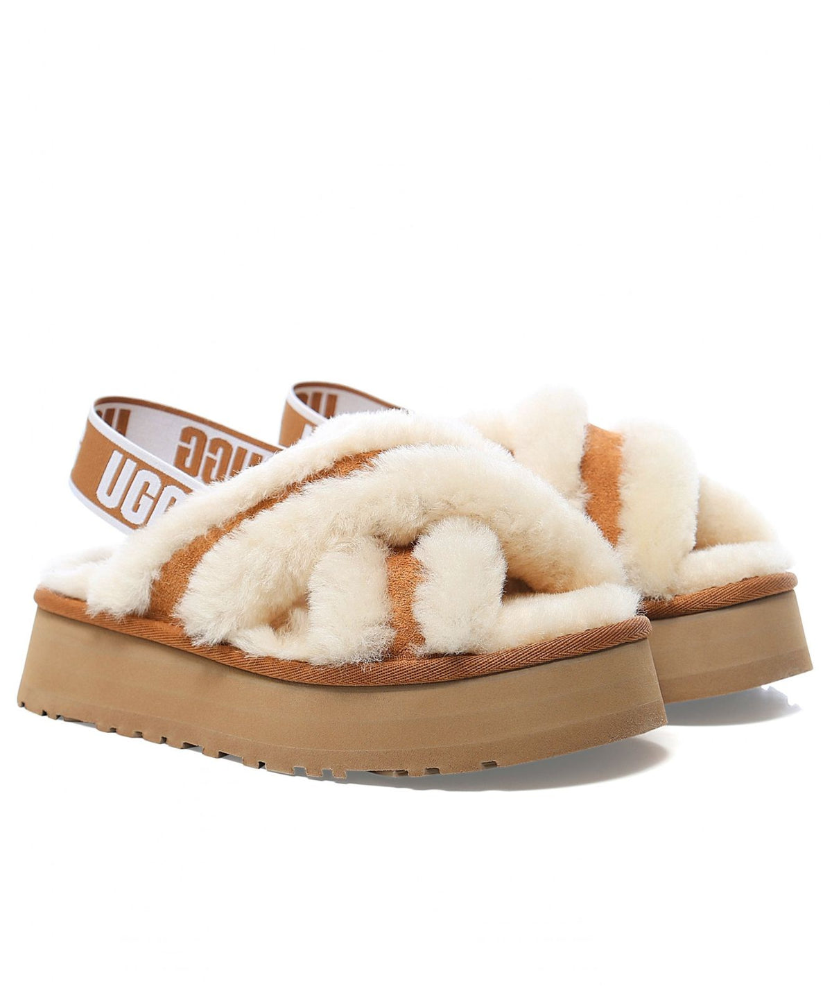 UGG Disco Cross Slide Chestnut