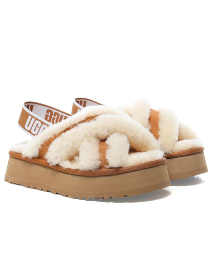 UGG Disco Cross Slide Chestnut