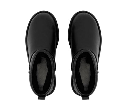 UGG Classic Ultra Mini Leather Boots All Black