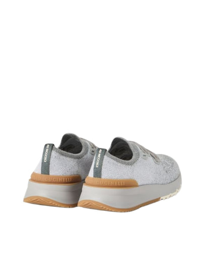 Brunello Cucinelli Cotton Chiné Knit Gray