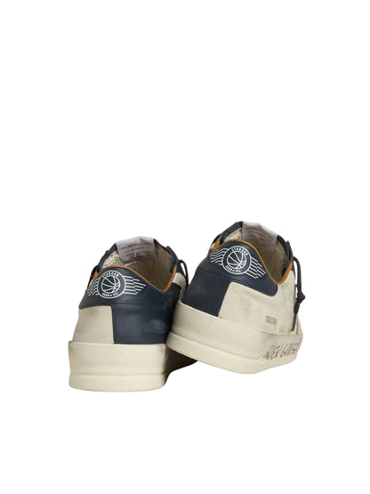 Golden Goose Stardan in nubuck with metallic leather star and blue nappa heel tab