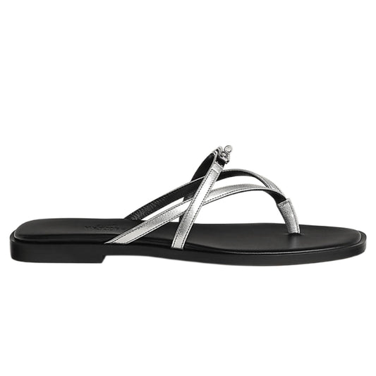 Hermès Miss sandal Gris Argenté