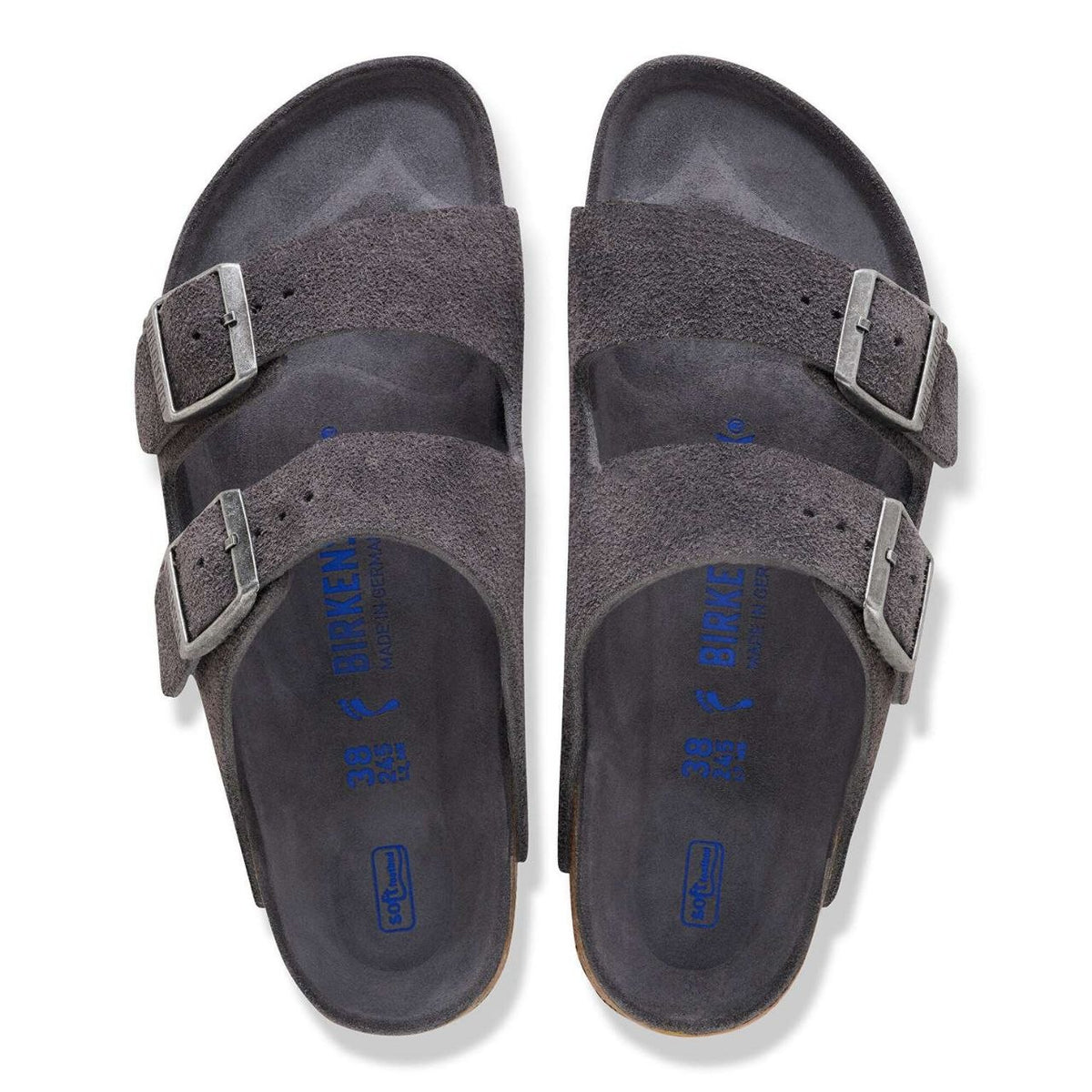Birkenstock Arizona Soft Footbed
Suede Leather Charcoal Tonal FB