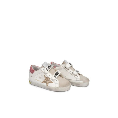 Golden Goose Old School White Pink Kids Sneakers