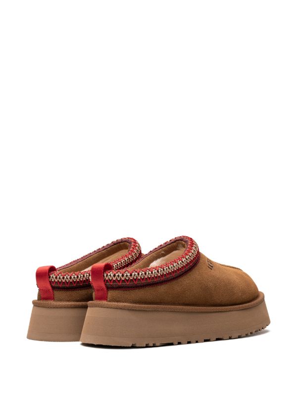 UGG Tazz Chestnut Contrast Stitch Slippers