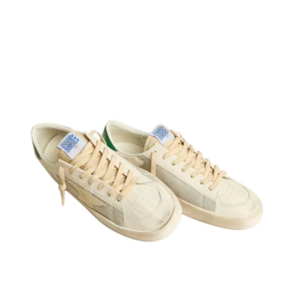 Golden Goose Stardan in white nappa leather with cream colored leather star