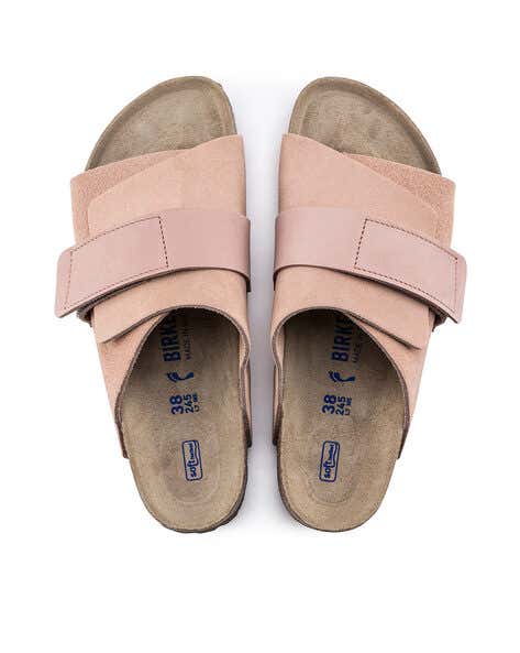 Birkenstock Kyoto Nubuck Leather Sandals Purple