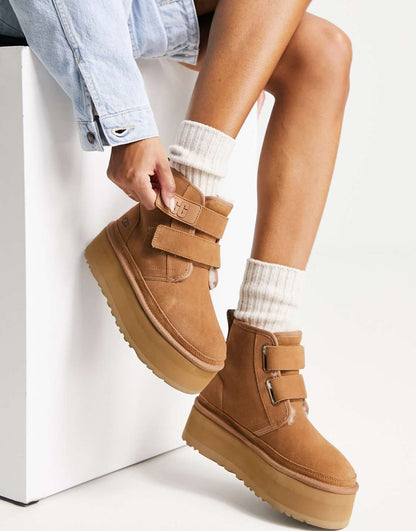 UGG Neumel Platform Strap boots Chestnut
