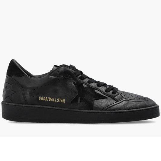 Golden Goose Ball Star Leather Sneakers in black