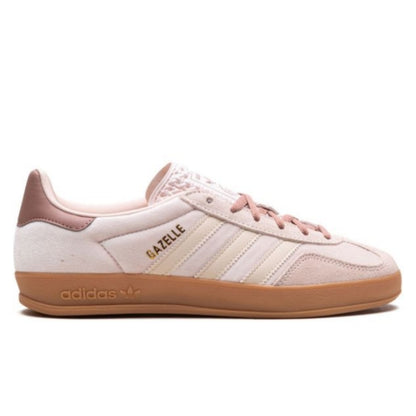 Adidas Gazelle Indoor in a pink and gum sole