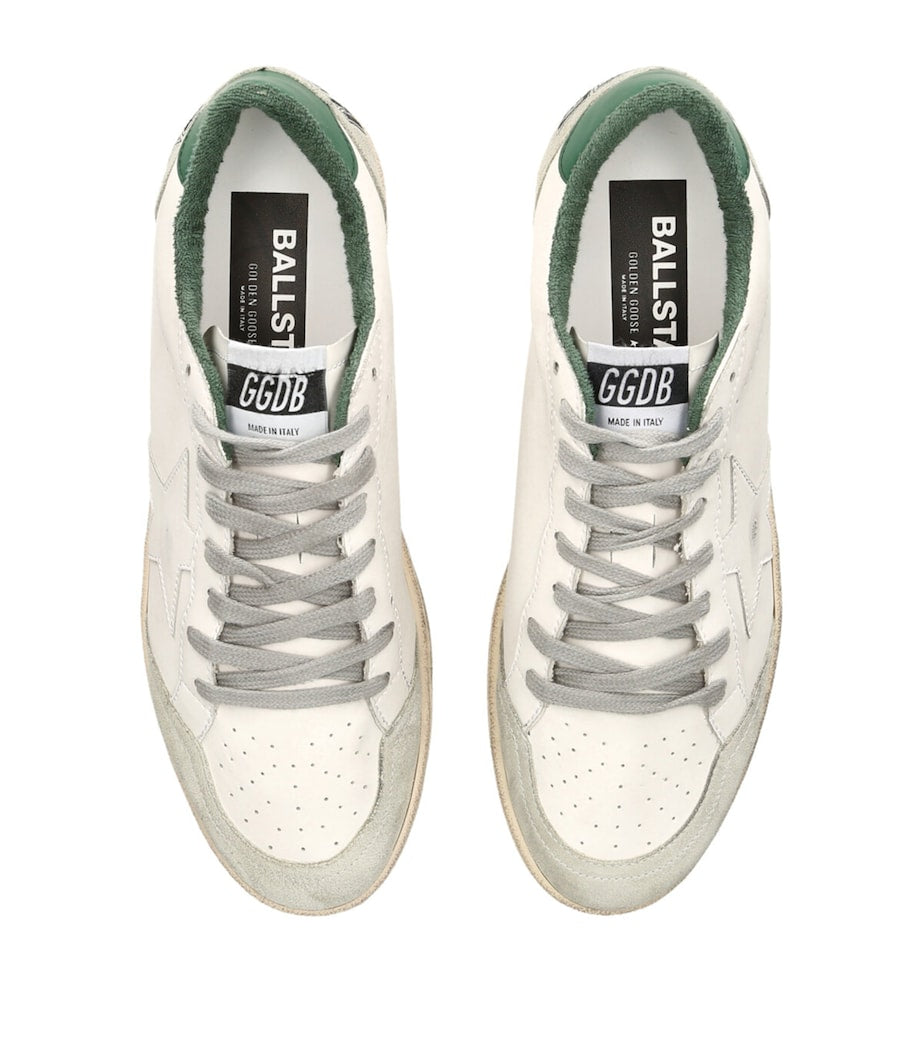 Golden Goose Ball Star sneakers in the White Ice Green