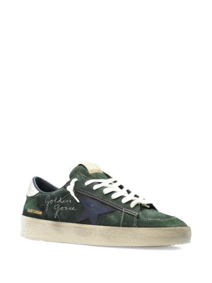 Golden Goose Stardan Suede Sneakers in forest green and navy