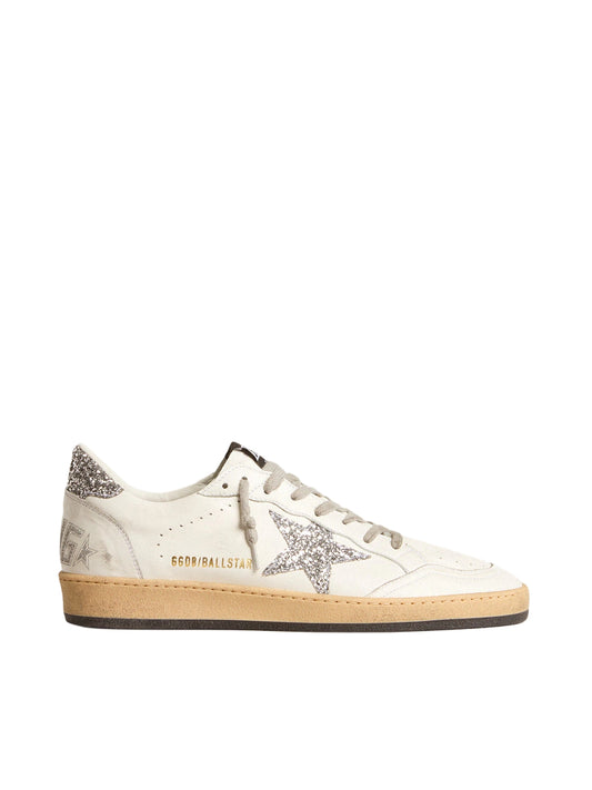 Golden Goose Ball Star Wishes in nappa leather with glitter star and heel tab_Unique Store
