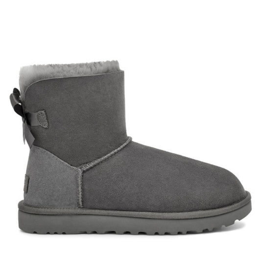 UGG Toddlers Grey Mini Bailey Bow II Boot Kids