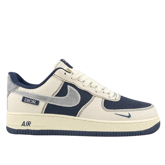 Nike Air Force 1 X Dior Beige Dark Blue_Unique Store