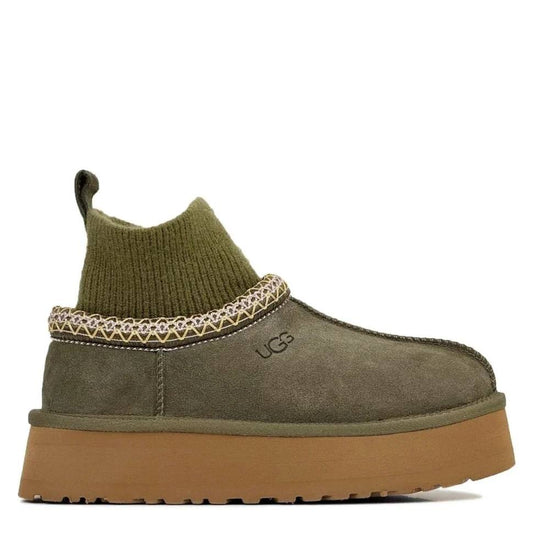 UGG Tazz Knit Platform boot olive green