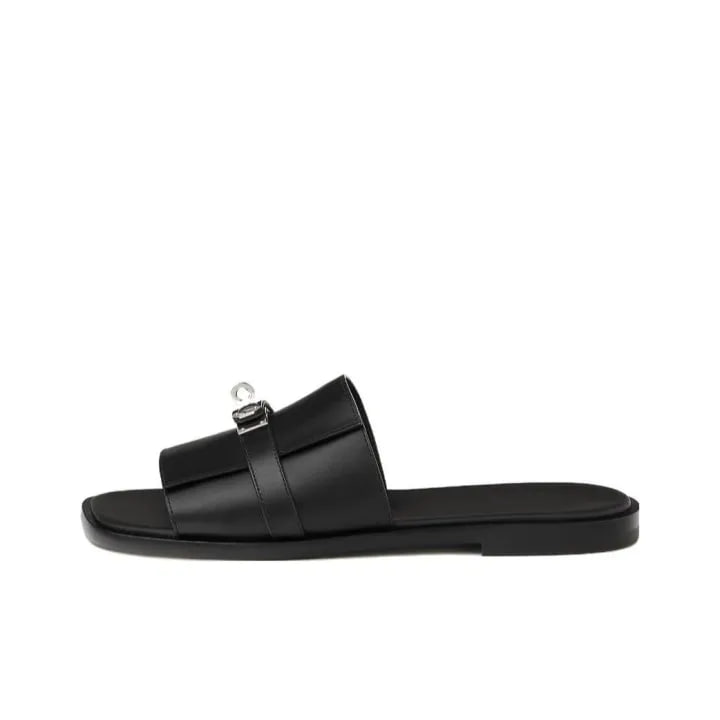 Hermès Giulia sandal in Black Noir