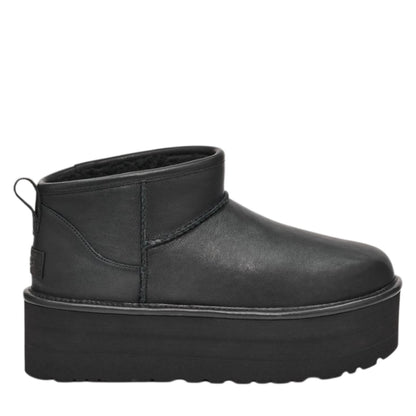 UGG Classic Ultra Mini Platform Black Leather