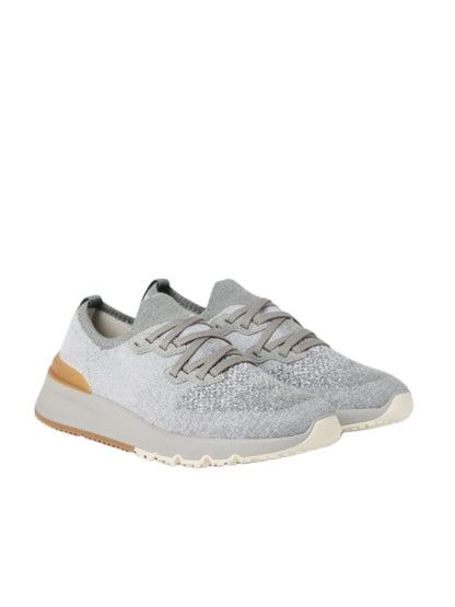 Brunello Cucinelli Cotton Chiné Knit Gray