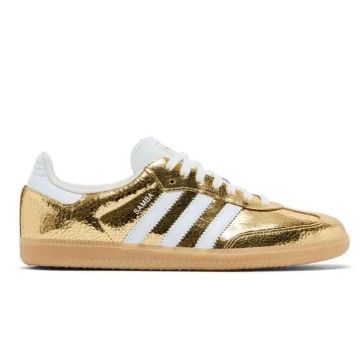 Adidas Samba OG Cracked Metallic Pack Gold Sneakers