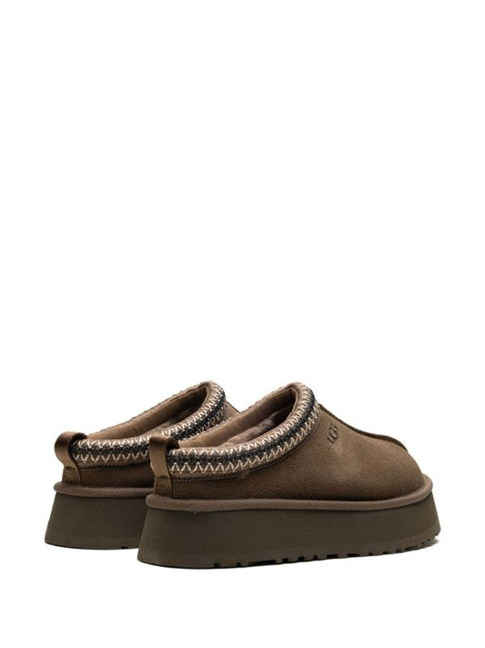 UGG Tazz Dark Brown Contrast Stitch Slippers