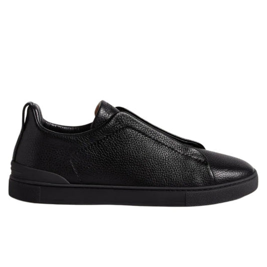 ZEGNA Deerskln Triple Stitchtm Black