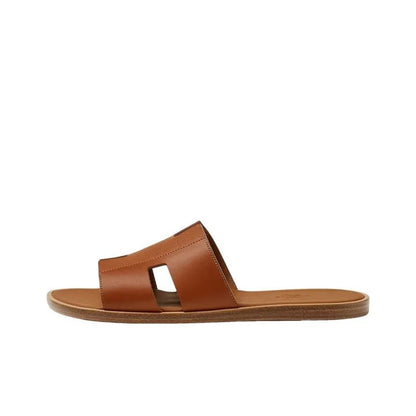 Hermès Izmir gold-colored calfskin leather