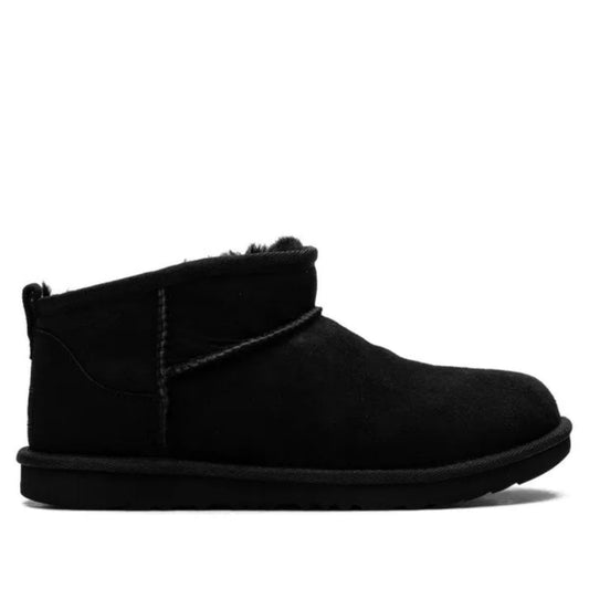 UGG Kids Classic Ultra Mini Boot Black Suede