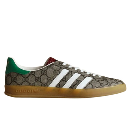 Gucci X Adidas Gazelle Beige GG Monogram Sneakers