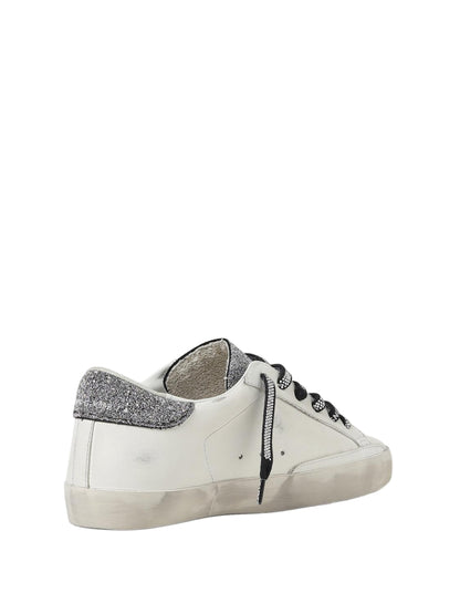 Golden Goose Superstar x Swarovski White gray crystal embellishe d star and glitter