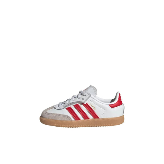 Adidas Samba OG white leather upper red signature Kids Sneakers