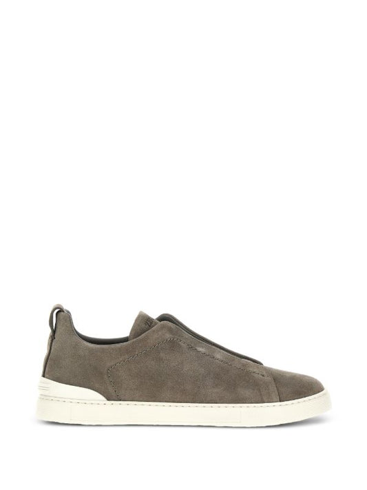 ZEGNA Triple Stitch suede sneakers light brown_Unique Store