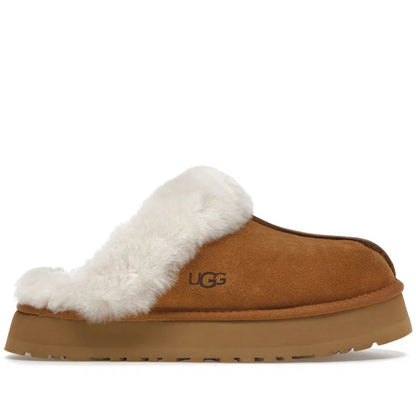 UGG Disquette Chestnut Slipper signature brown suede upper