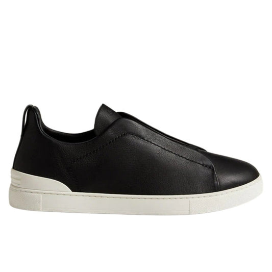 ZEGNA Triple Stitch Secondskin Sneakers Black