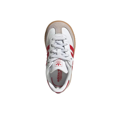 Adidas Samba OG white leather upper red signature Kids Sneakers