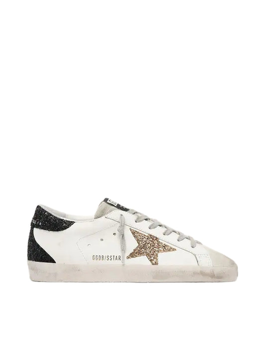 Golden Goose leather Super-Star with Gold star and black heel tab