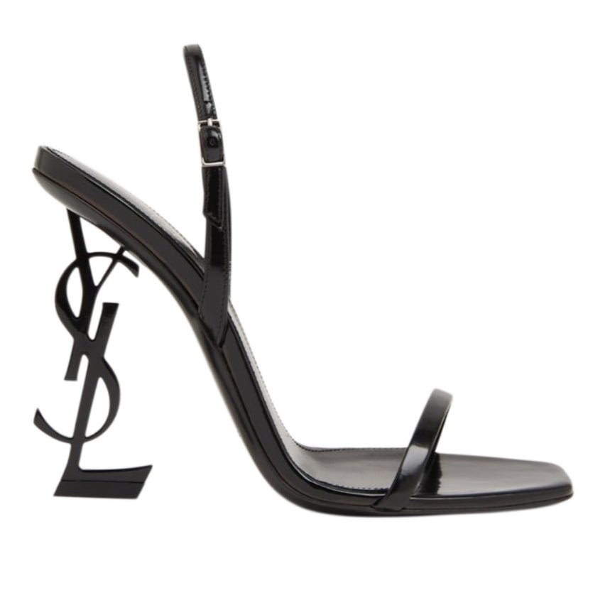 Saint Laurent opyum sandals in patent leather BLACK