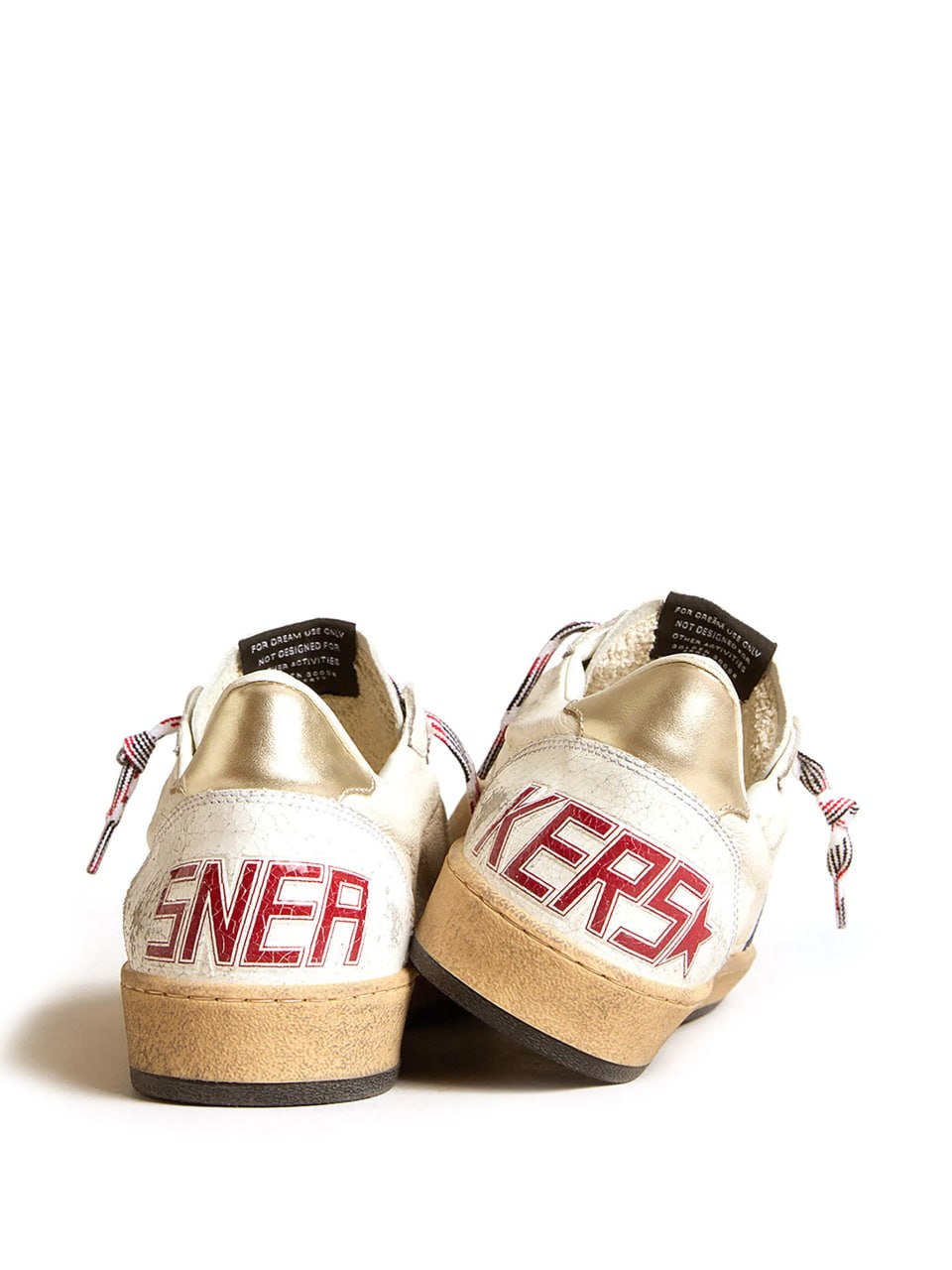 Golden Goose Ball Star in nappa leather with blue suede star and platinum leather heel tab