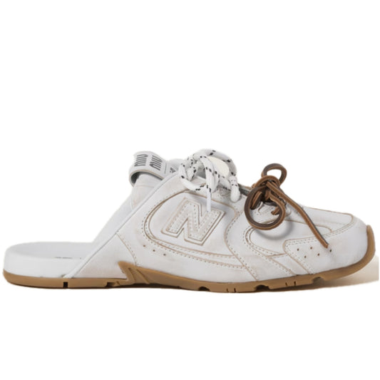 New Balance x Miu Miu 530 SL Mule Open Back white ivory