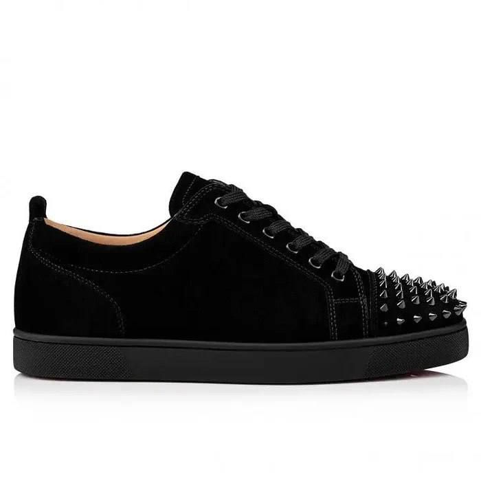 Christian Louboutin Louis Junior Spikes black suede